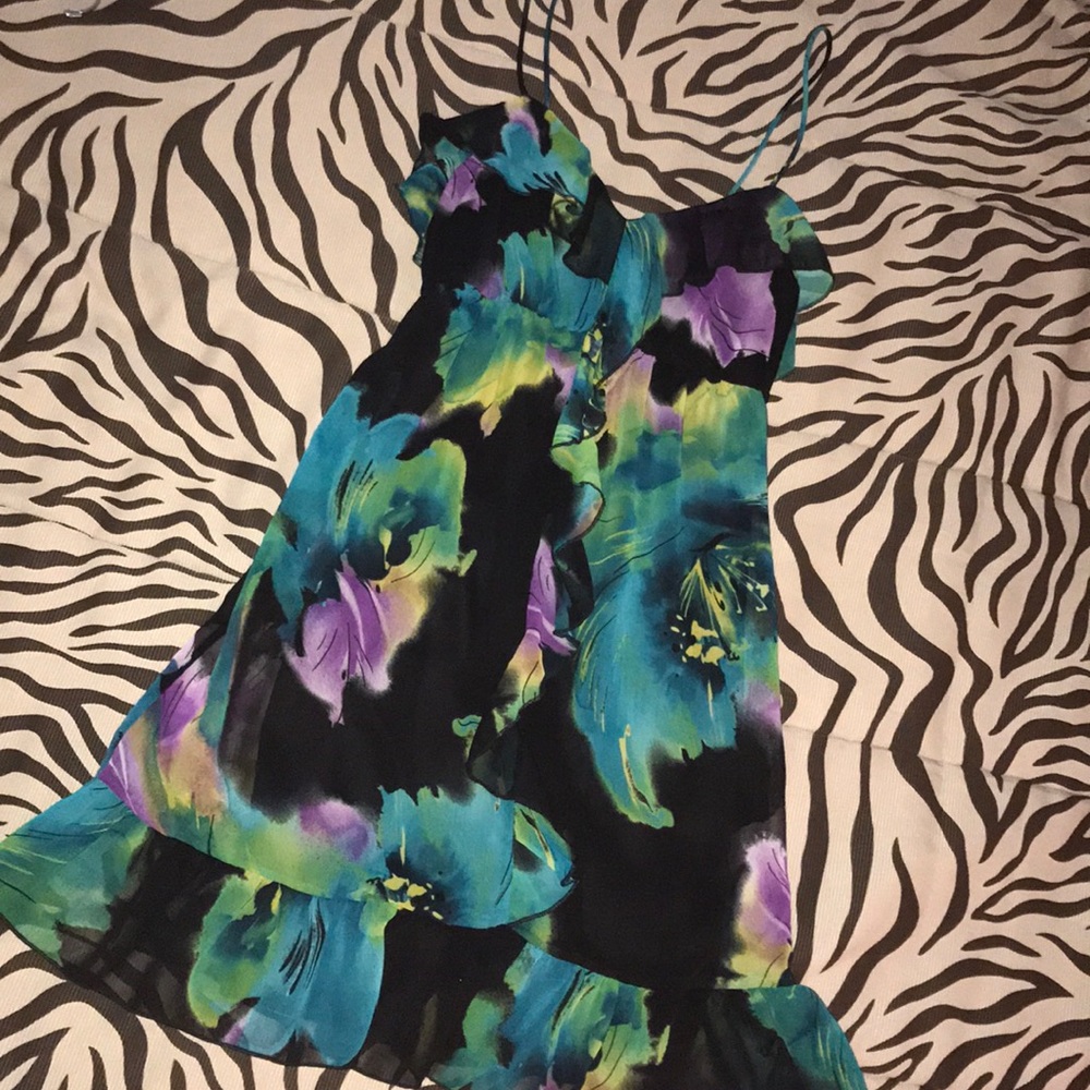 Watercolor floral dress